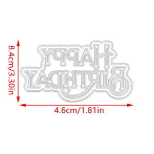 Happy Birthday Letter Metal Cutting Dies Detail View - 240-DC-3393