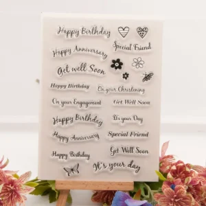 Happy Birthday Letter Stamp Set - main product photo | clear stamp
