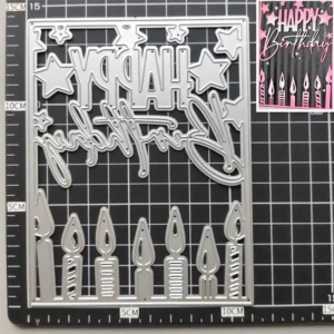 Sumflying Happy Birthday Metal Cutting Dies - metal cutting die for scrapbooking and card making