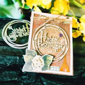Sumflying Happy Birthday Metal Cutting Dies - metal cutting die for scrapbooking and card making