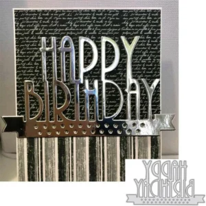 Sumflying Happy Birthday Metal Cutting Dies - metal cutting die for scrapbooking and card making