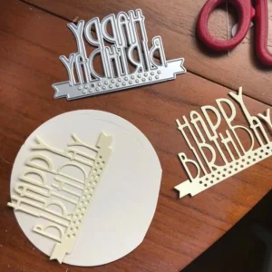Sumflying Happy Birthday Metal Cutting Dies - metal cutting die for scrapbooking and card making