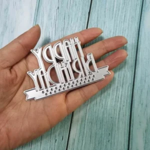 Sumflying Happy Birthday Metal Cutting Dies - metal cutting die for scrapbooking and card making