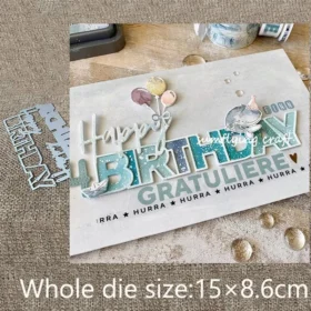 Happy Birthday Metal Die Cuts