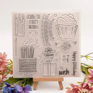 Happy Birthday Surprise Stamp Set - detail view | clear stamp