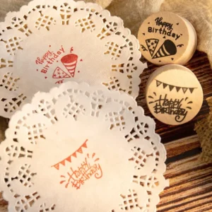Happy Birthday Wooden Rubber Stamp Set Sumflying Happy Birthday Wooden Rubber Stamp Set - image 5