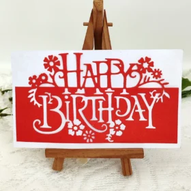 Happy Birthday Words Edge Metal Cutting Dies