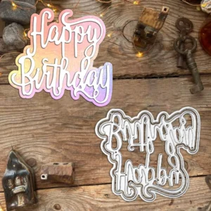 Happy Birthday Words Metal Cutting Dies 1 00