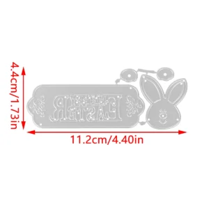 Happy Easter Bunny Metal Cutting Dies - metal cutting die detail view 3