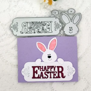Happy Easter Bunny Metal Cutting Dies - metal cutting die detail view 4