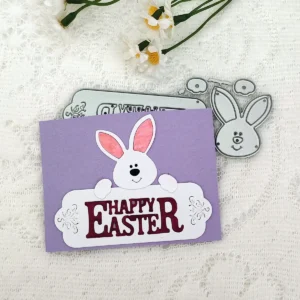 Happy Easter Bunny Metal Cutting Dies - metal cutting die detail view 5