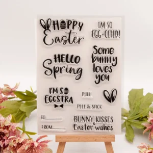 Happy Easter Stamp Set - detail view | clear stamp