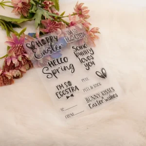 Happy Easter Stamp Set - size chart | clear stamp