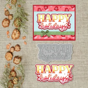 Happy Holidays Words Metal Cutting Dies 00