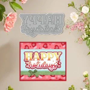 Happy Holidays Words Metal Cutting Dies 02