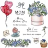 Happy Mothers Day Flowers Clear Stamps 00