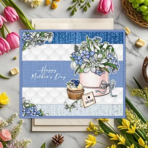 Happy Mothers Day Flowers Clear Stamps 04