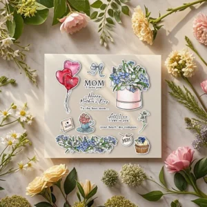Happy Mothers Day Flowers Clear Stamps 05