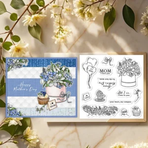 Happy Mothers Day Flowers Clear Stamps 06