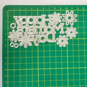 Happy Mothers Day with Flowers product packaging photo | word metal cutting dies