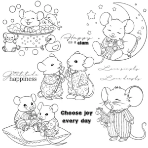 Happy Mouse Clear Stamps 02