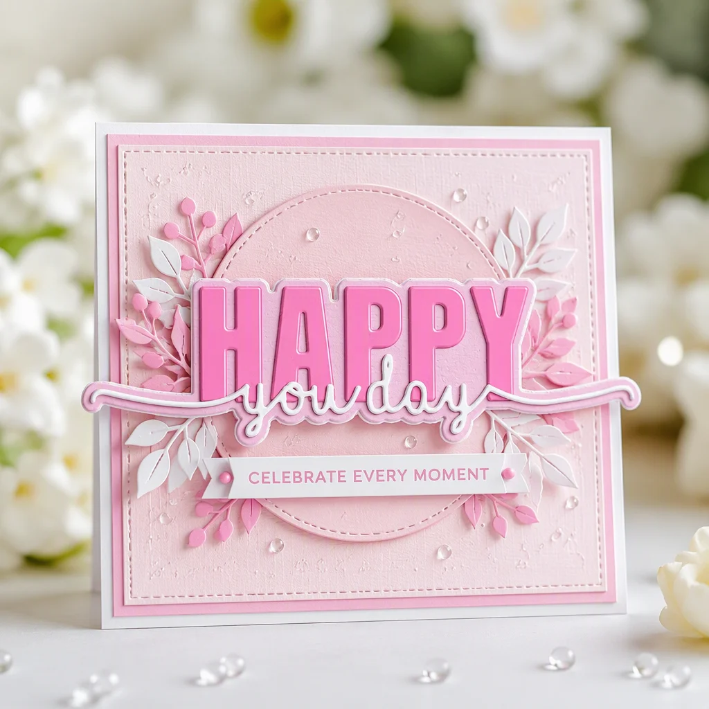 Sumflying Happy Words Metal Cutting Dies Happyyouday 3d Diy 20261006 02