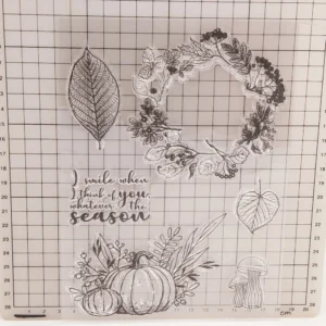 Harvest Season Clear Stamp Set - size chart | clear stamp