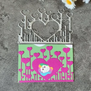 Back view – Sumflying Heart Balloons Background Metal Cutting Dies metal cutting dies