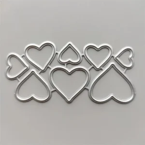 Sumflying Heart Border Metal Cutting Dies – see size chart for dimensions – carbon steel die for scrapbooking