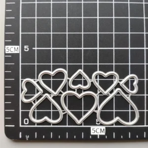 Heart Border Metal Cutting Dies Size reference chart for Sumflying Heart Border Metal Cutting Dies metal cutting dies