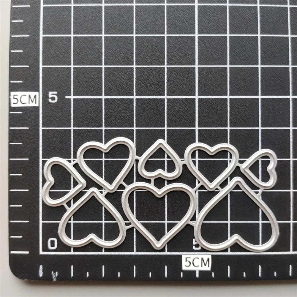 Heart Border Metal Cutting Dies 2 Size reference chart for Sumflying Heart Border Metal Cutting Dies metal cutting dies
