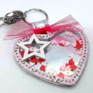 Sumflying Heart Keychain Fob Metal Cutting Dies – see size chart for dimensions – carbon steel die for scrapbooking