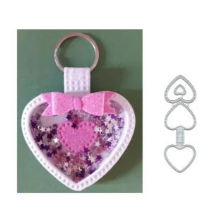 Size reference chart for Sumflying Heart Keychain Fob Metal Cutting Dies metal cutting dies