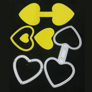 Back view – Sumflying Heart Keychain Fob Metal Cutting Dies metal cutting dies