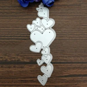 Size reference chart for Sumflying Heart Lace Edge Metal Cutting Dies metal cutting dies