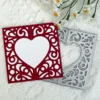 Sumflying Heart Lace Rectangle Metal Cutting Dies – see size chart for dimensions – carbon steel die for scrapbooking