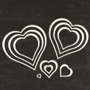 Size reference chart for Sumflying Heart Shaped Metal Cutting Dies metal cutting dies