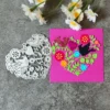 Sumflying Heart-shaped with flower bird Metal Cutting Dies – see size chart for dimensions – carbon steel die for scrapbooking