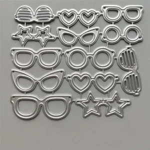 Heart Star Glasses Metal Cutting Dies - character metal cutting dies - main product photo