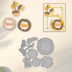Hedgehog And Pine Cones Metal Cutting Dies 00