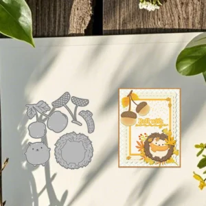 Hedgehog And Pine Cones Metal Cutting Dies 03