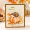Hedgehog Pumpkin Card Realistic 01