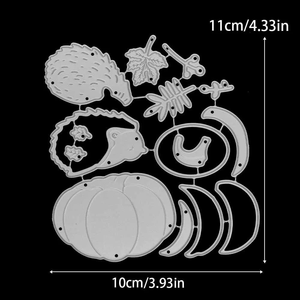 Hedgehog Pumpkin Metal Cutting Dies 02 Hedgehog Pumpkin Metal Cutting Dies 02