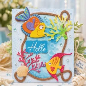 Hello Ocean Fish Coral Card Realistic 02
