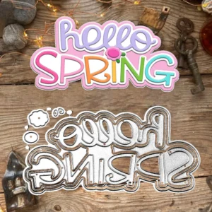 Hello Spring Words Metal Cutting Dies 1 00