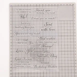 Hi Send With Love Stamp Set - detail view | clear stamp