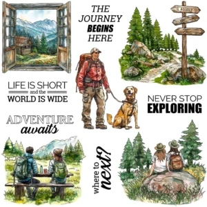 Hiking And Camping Clear Stamps 00