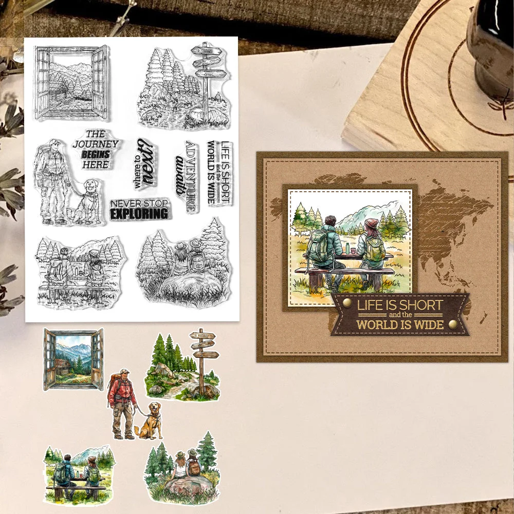 Hiking And Camping Clear Stamps 01 Hiking And Camping Clear Stamps 01