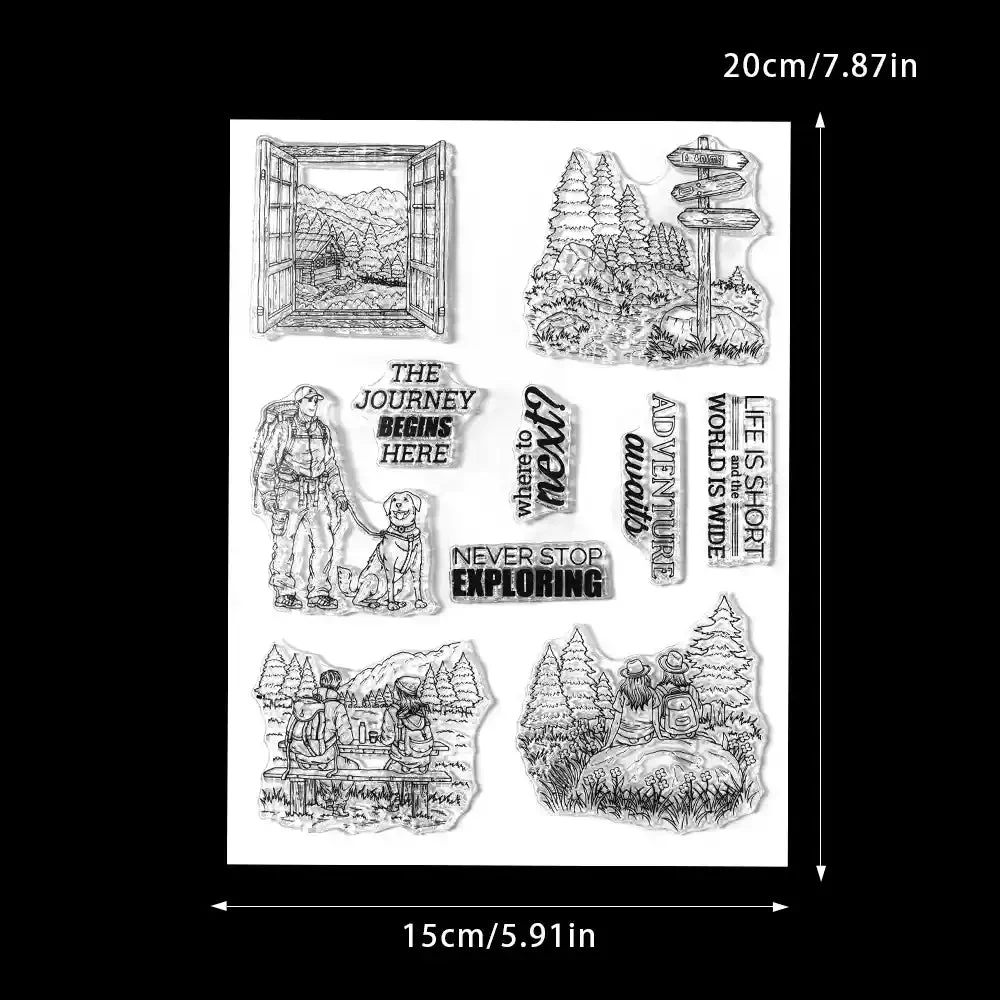 Hiking And Camping Clear Stamps 02 Hiking And Camping Clear Stamps 02