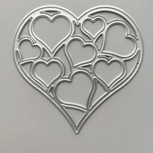 Sumflying Hollow Heart Frame Metal Cutting Dies – see size chart for dimensions – carbon steel die for scrapbooking